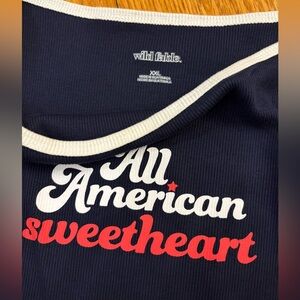 Wild Fable Navy Blue 'All American Sweetheart' Sweater